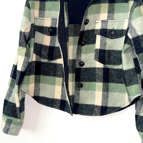 Joie Green and Black Utility Jacket Contemporary Design - Picture 8 of 11